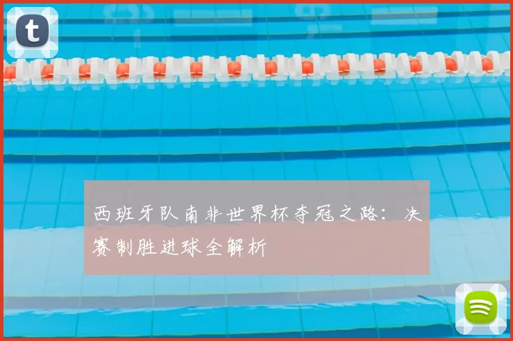 西班牙队南非世界杯夺冠之路:决赛制胜进球全解析